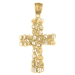 Yellow Gold-plated Silver Cross Pendant