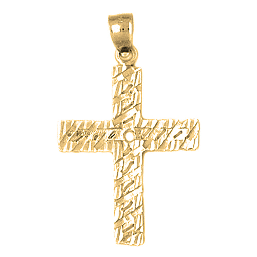 Yellow Gold-plated Silver Cross Pendant