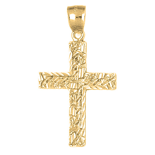 Yellow Gold-plated Silver Cross Pendant