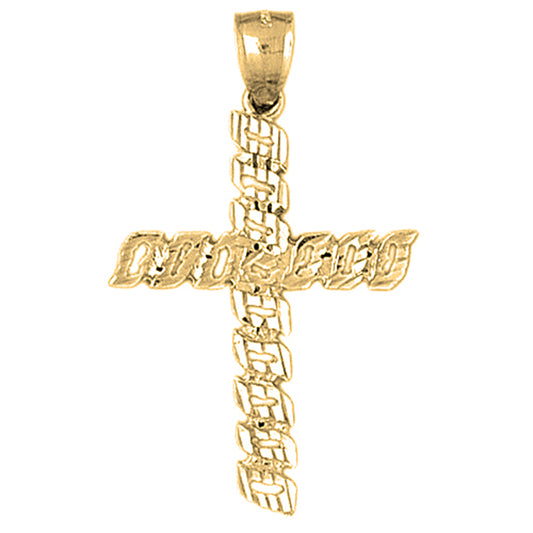 Yellow Gold-plated Silver Cross Pendant