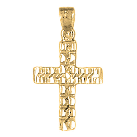 Yellow Gold-plated Silver Cross Pendant