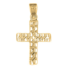 Yellow Gold-plated Silver Cross Pendant