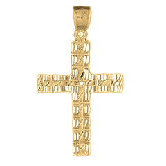 Yellow Gold-plated Silver Cross Pendant