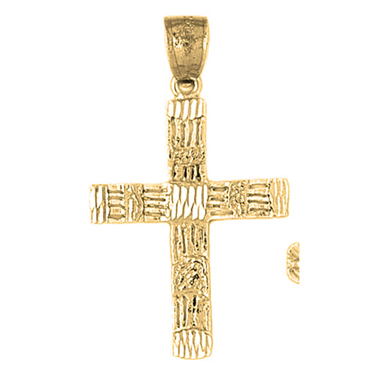 Yellow Gold-plated Silver Cross Pendant