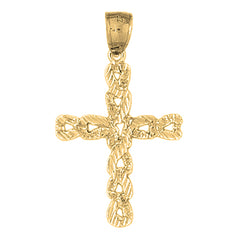 Yellow Gold-plated Silver Cross Pendant