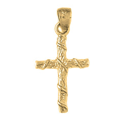 Yellow Gold-plated Silver Cross Pendant