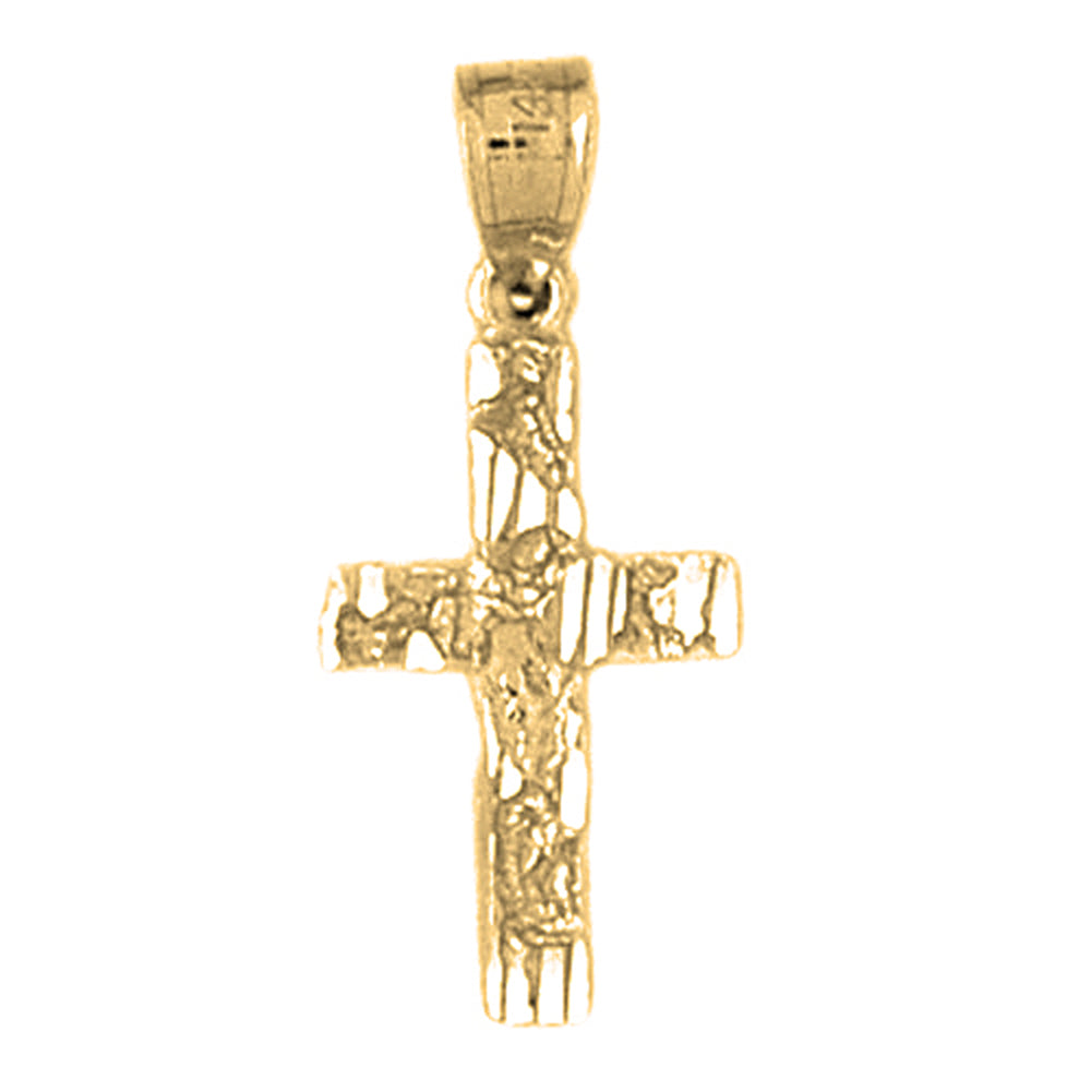 Yellow Gold-plated Silver Cross Pendant