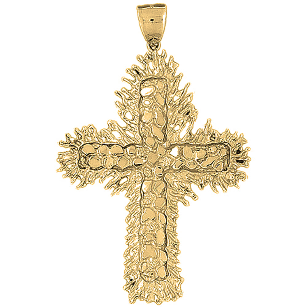 Yellow Gold-plated Silver Cross Pendant