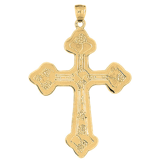 Yellow Gold-plated Silver Cross Pendant