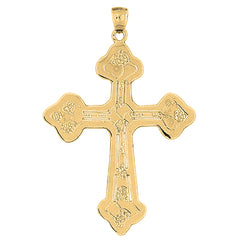 Yellow Gold-plated Silver Cross Pendant