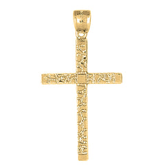 Yellow Gold-plated Silver Cross Pendant