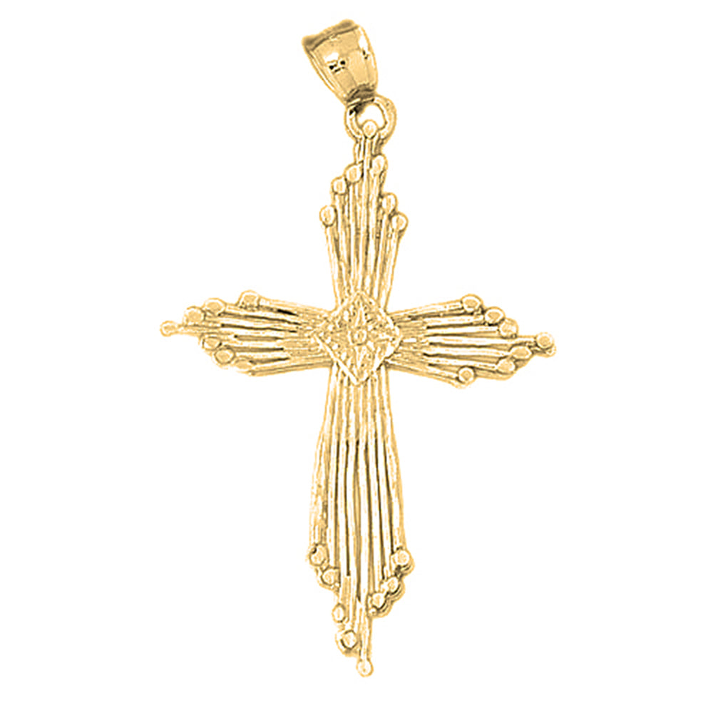 Yellow Gold-plated Silver Cross Pendant