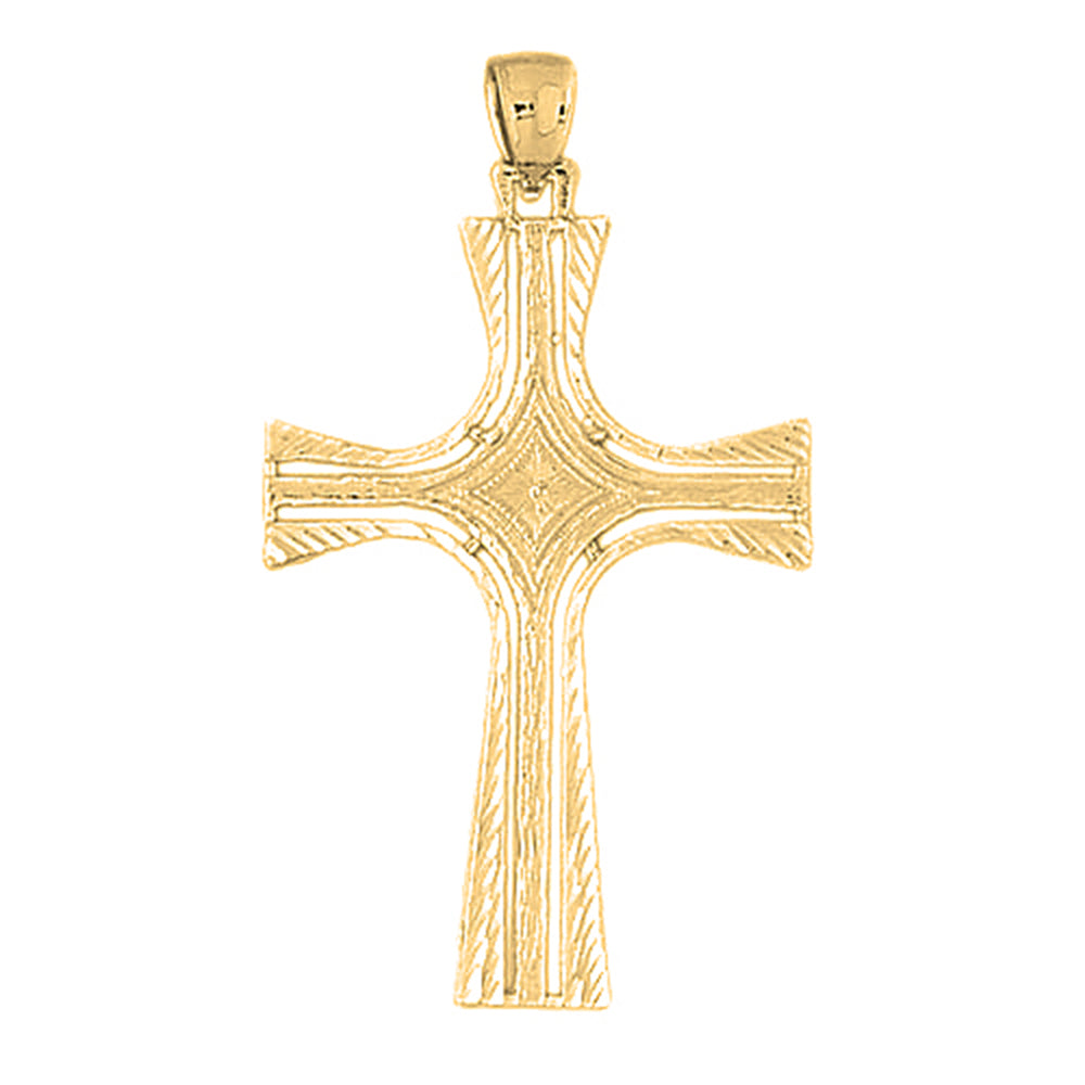 Yellow Gold-plated Silver Cross Pendant