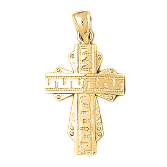 Yellow Gold-plated Silver Cross Pendant