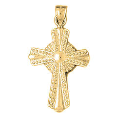 Yellow Gold-plated Silver Cross Pendant