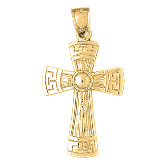 Yellow Gold-plated Silver Cross Pendant