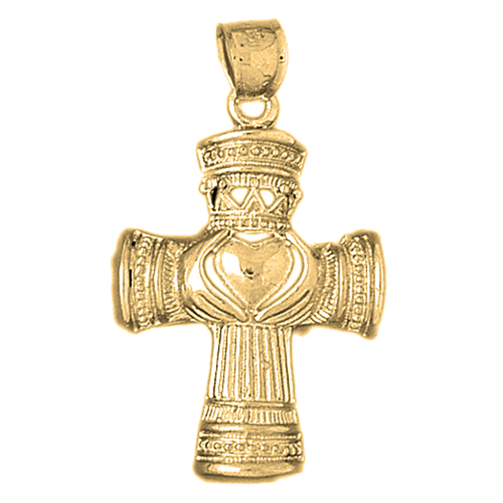 Yellow Gold-plated Silver Cross Pendant