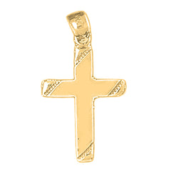 Yellow Gold-plated Silver Cross Pendant