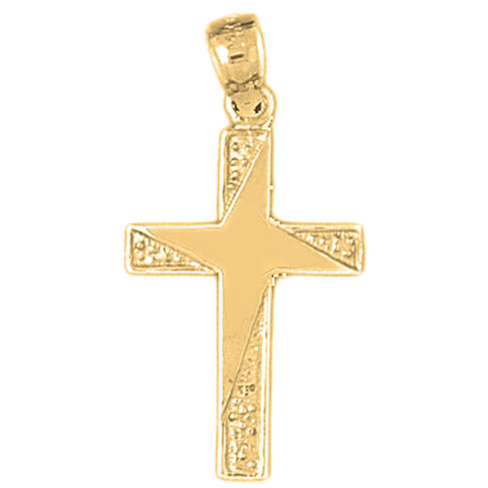 Yellow Gold-plated Silver Cross Pendant