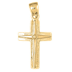 Yellow Gold-plated Silver Cross Pendant