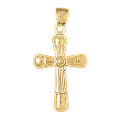 Yellow Gold-plated Silver Cross Pendant