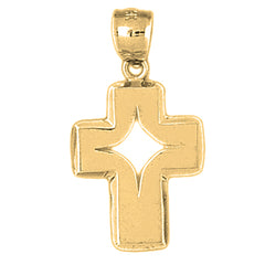 Yellow Gold-plated Silver Cross Pendant