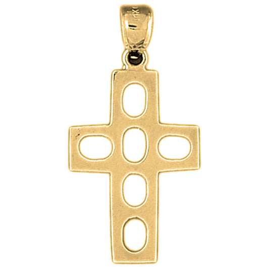 Yellow Gold-plated Silver Cross Pendant