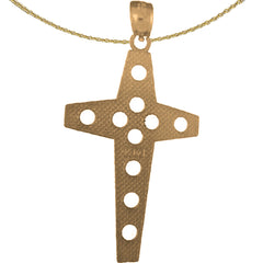 Sterling Silver Cross Pendant (Rhodium or Yellow Gold-plated)