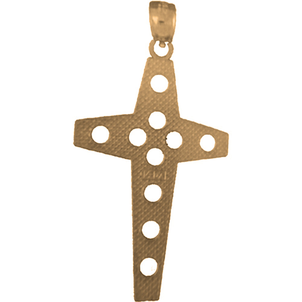 Yellow Gold-plated Silver Cross Pendant