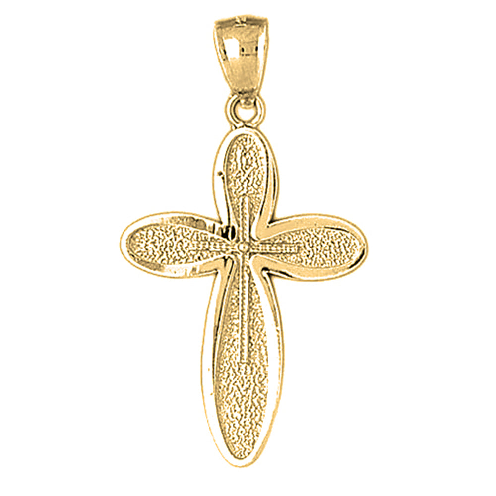 Yellow Gold-plated Silver Cross Pendant