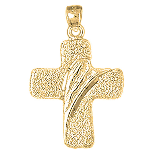 Yellow Gold-plated Silver Cross Pendant