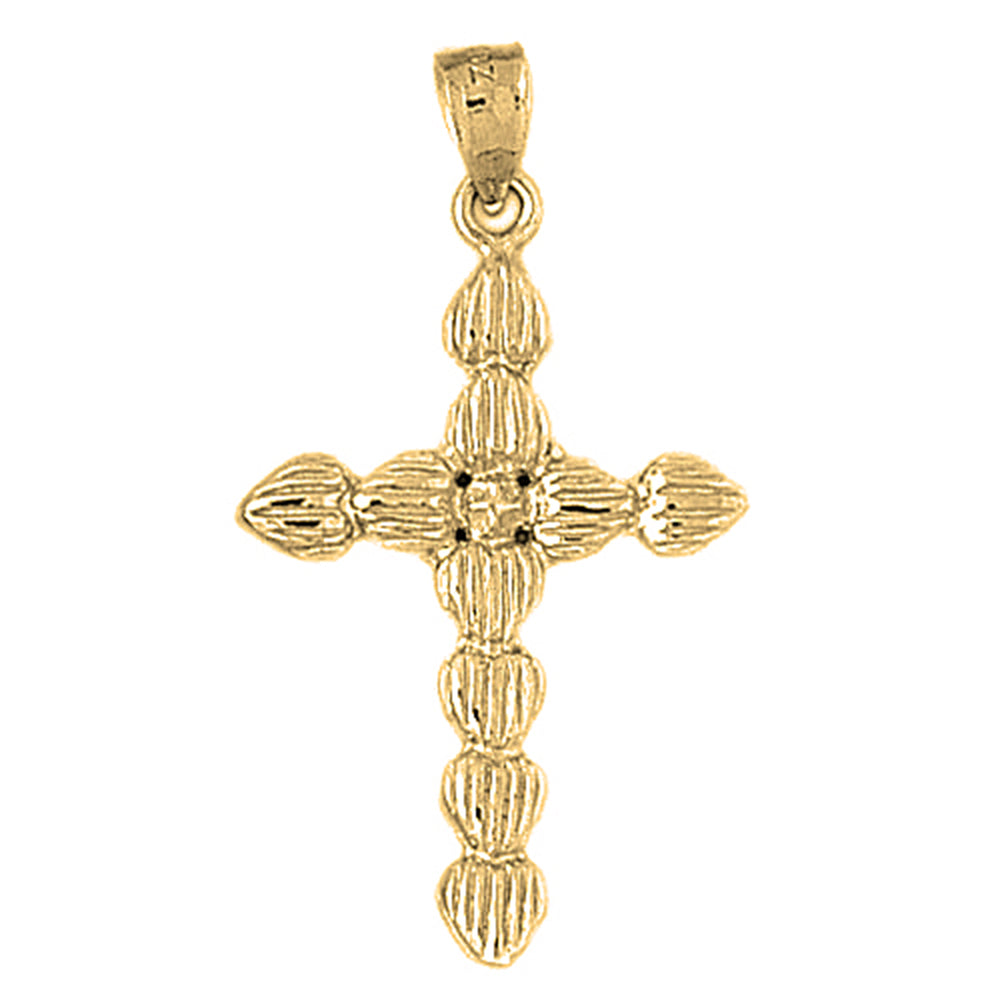 Yellow Gold-plated Silver Cross Pendant