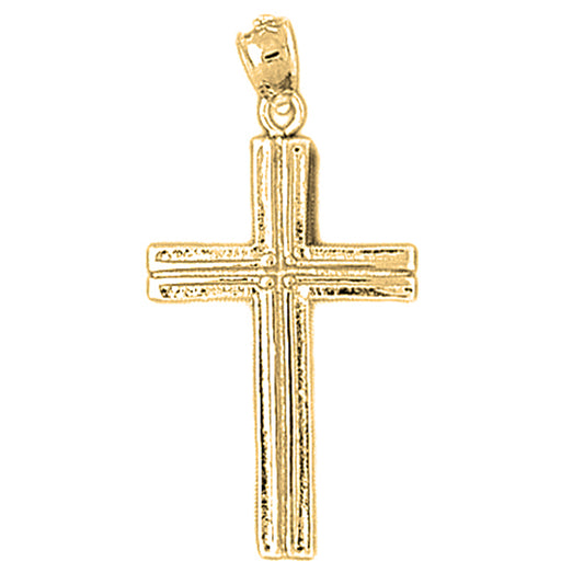 Yellow Gold-plated Silver Cross Pendant