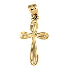 Yellow Gold-plated Silver Cross Pendant