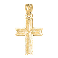 Yellow Gold-plated Silver Cross Pendant