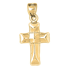 Yellow Gold-plated Silver Cross Pendant