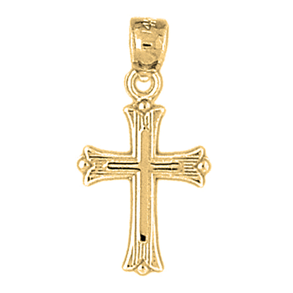 Yellow Gold-plated Silver Cross Pendant