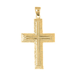 Yellow Gold-plated Silver Cross Pendant