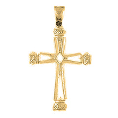 Yellow Gold-plated Silver Cross Pendant