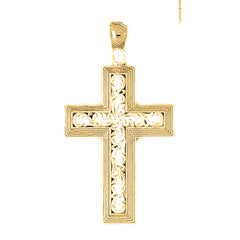 Yellow Gold-plated Silver Cross Pendant