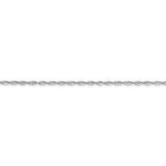 10K White Gold 2.5mm Diamond-cut Lightweight Rope Chain