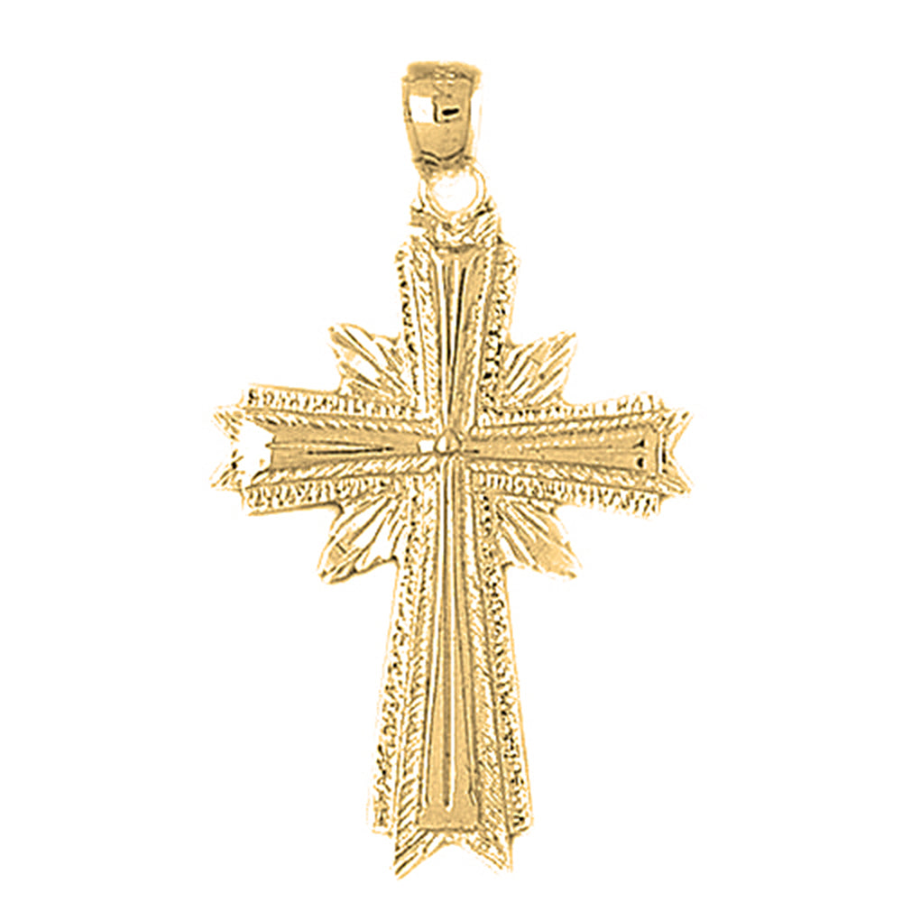 Yellow Gold-plated Silver Cross Pendant