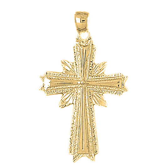 Yellow Gold-plated Silver Cross Pendant