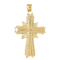 Yellow Gold-plated Silver Cross Pendant