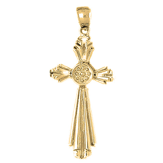 Yellow Gold-plated Silver Cross Pendant