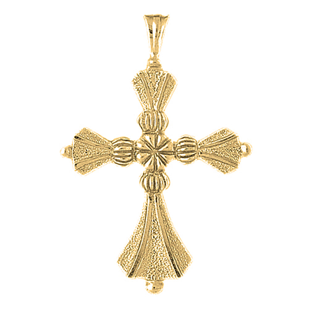 Yellow Gold-plated Silver Cross Pendant