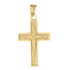 Yellow Gold-plated Silver Cross Pendant