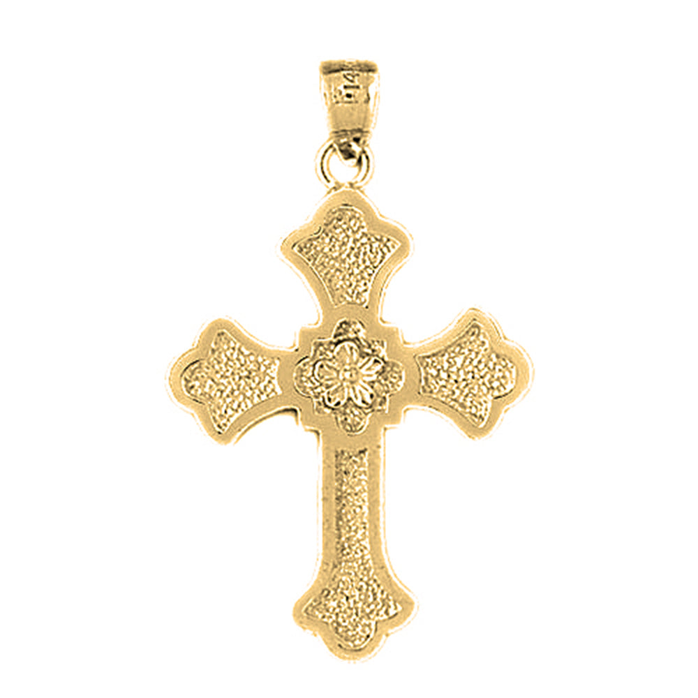 Yellow Gold-plated Silver Cross Pendant