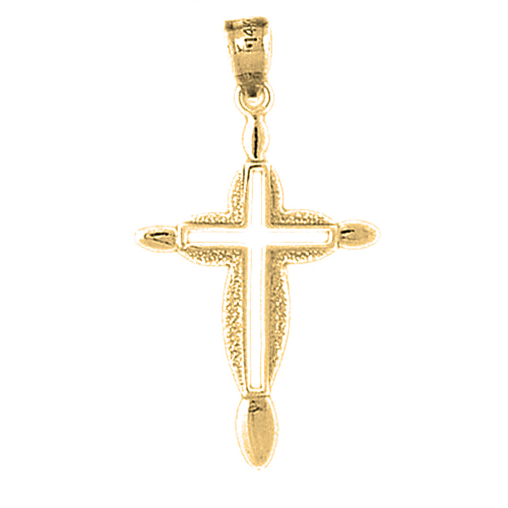 Yellow Gold-plated Silver Cross Pendant