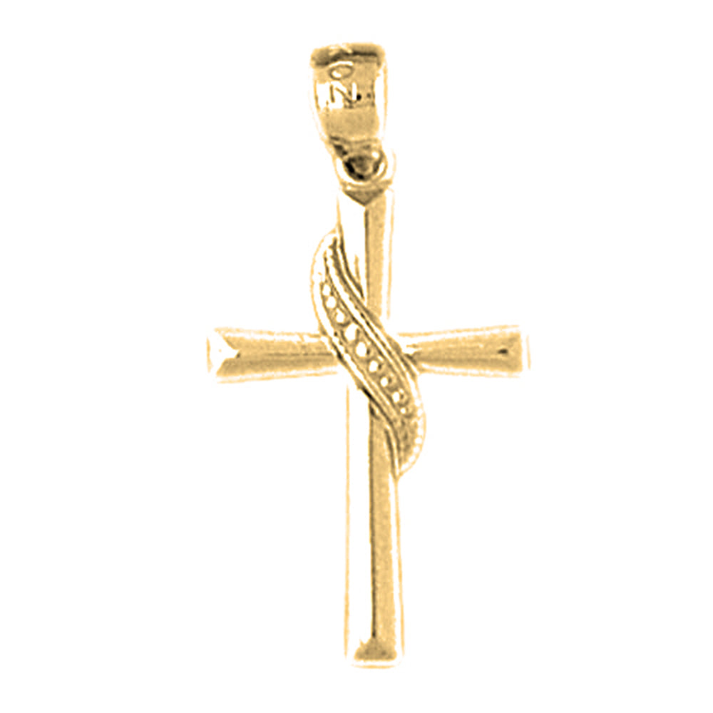 Yellow Gold-plated Silver Cross Pendant